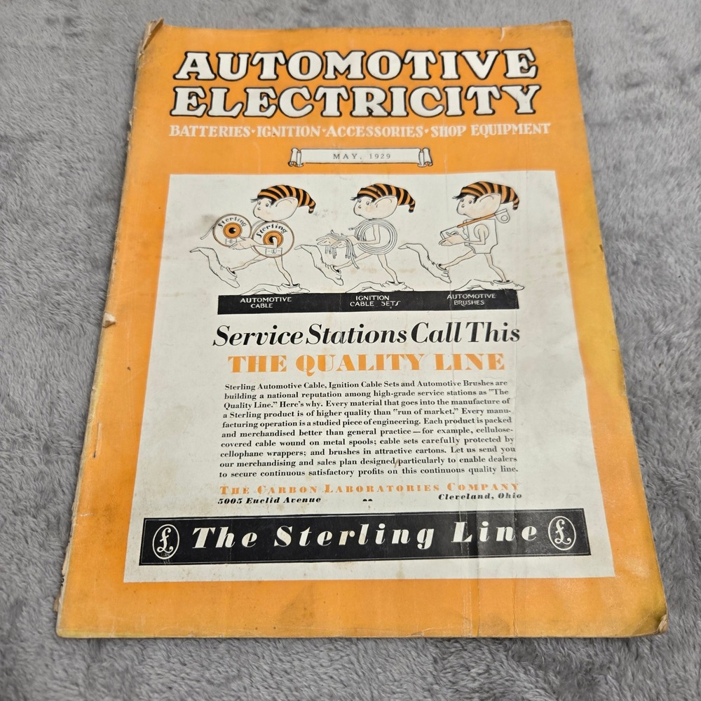 Vintage Automotive Electricity Magazine May 1929 Sterling Bosch North East Ads